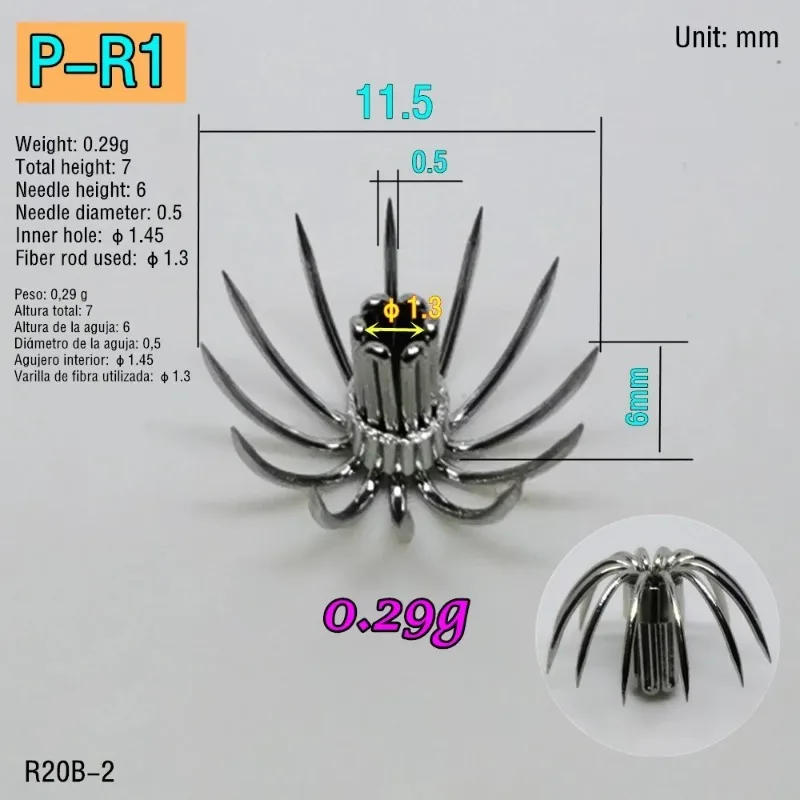 Description Picture 4 of itemWholesale 500pcs Squid hooks Classic Umbrella fishhook Bait Accessories Lure craftsman Fishing Tool Stainless Small Sea needles