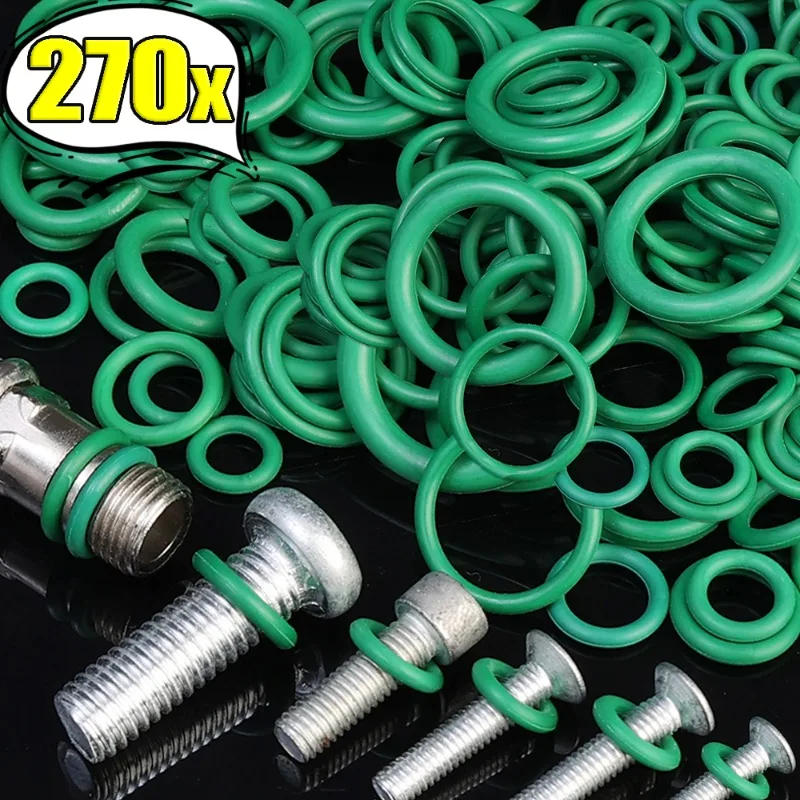 Description Picture 4 of itemRepairing O-Ring Seals Rubber Washers Rings Universal Car Repair Tools Air Conditioner Ring Sets with Plastic BoxSilicone Gasket