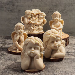 Large 3D Angel Candle Mold Handmade Angel Doll Resin Molds DIY Plaster Soap Gypsum Mould Crafts Making for Photography Props