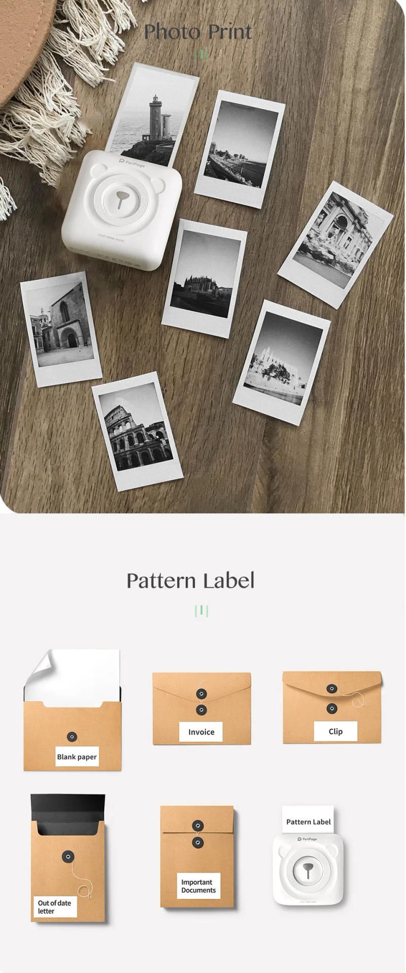 Description Picture 6 of itemThermal Paper HD Mini Labels Sticker Colors Photo Papers 56mm Rolls For PeriPage Paperang Meow Phomemo Niimbot Portable Printer