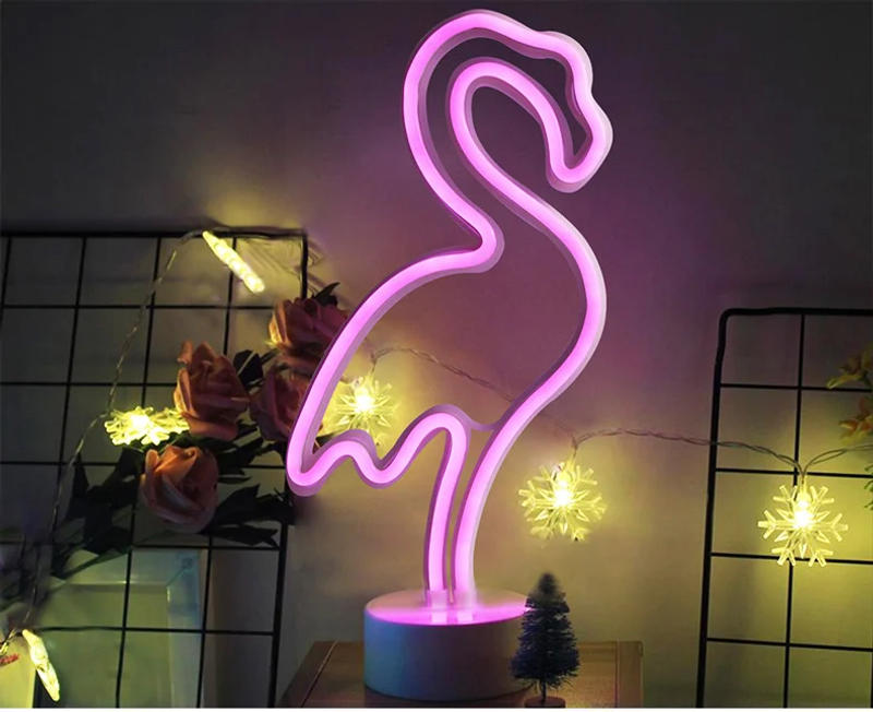 Description Picture 5 of itemUSB LED Neon Signs Flamingo Unicorn Night Light 3D Wall Art&Game Room Bedroom Decor Lamp Signs Cactus Coconut Tree Pineapple