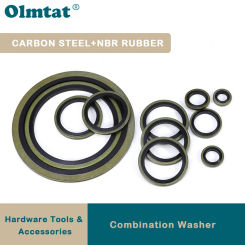 Carbon Steel NBR Rubber Washer Gasket M5 M6 M8 M10 M12 M14 M16 M18 M20~M60 Bonded Washer Oil Drain Plug Sealing O Ring Seals