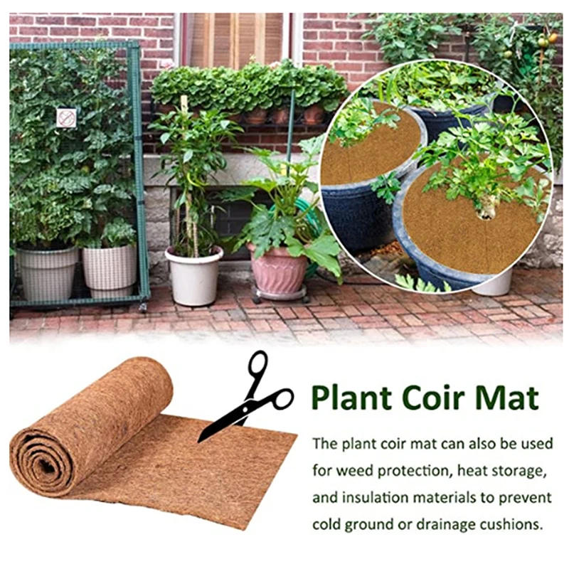 Description Picture 2 of itemCoconut Liner Sheet Coco Plant Fiber Roll Natural Carpet Mat Reptile Bedding Supplies Winter Insulation Flowerpot Basket Supply
