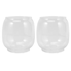 Glass Lamp Chimney Transparent Glass Kerosene Lamp Shade Vintage Oil Lamps Globe Curvy Lantern Covers Hand Blown Hurricane