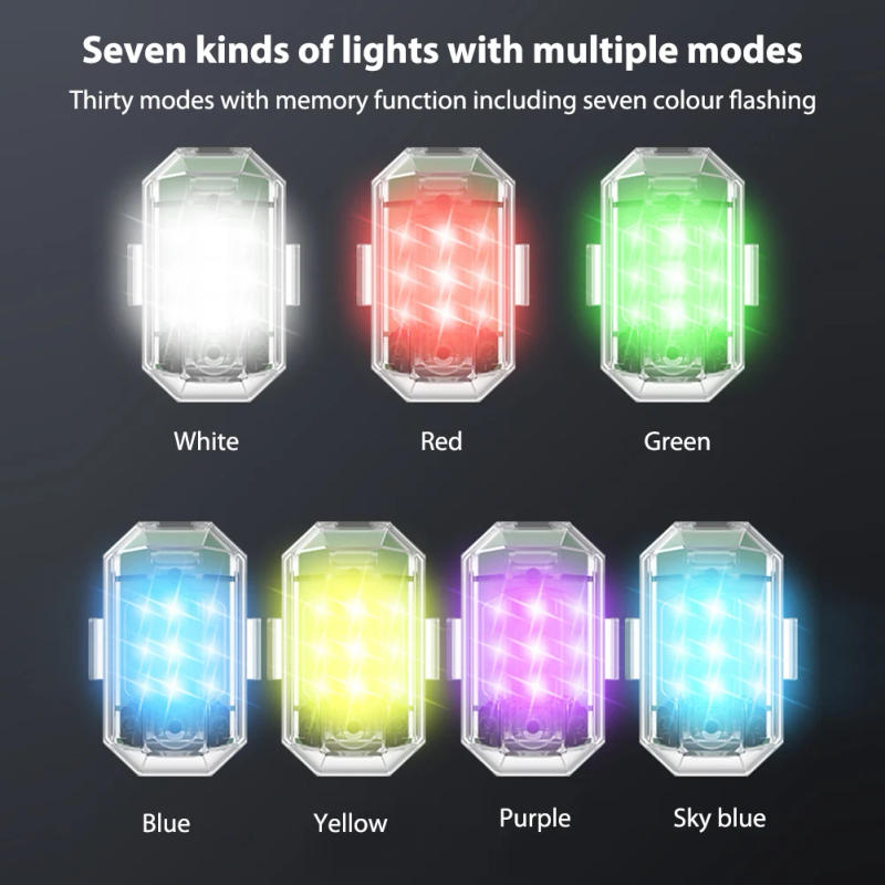 Description Picture 5 of item4/8Pcs Drone Strobe Light with Remote Control for DJI Mini 2/SE/Mini3/Mini 3 Pro Avata Mavic 2/2S/3 Drone Night Flight FAA