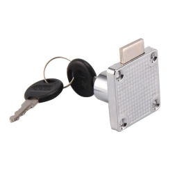 2Locks Cabinet Lock 4Keys Cabinet Cam Cupboard Door Furniture Lock Mailbox Silver Steel Practical High Quality