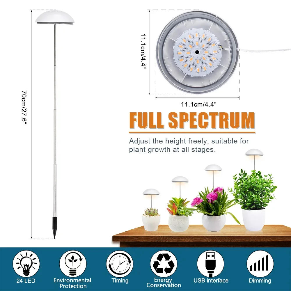 Description Picture 3 of itemLED Ring Grow Light Growing Lamp Full Spectrum with Auto On/Off Timer Height Adjustable Dimmable Growth Lights for Indoor Plants