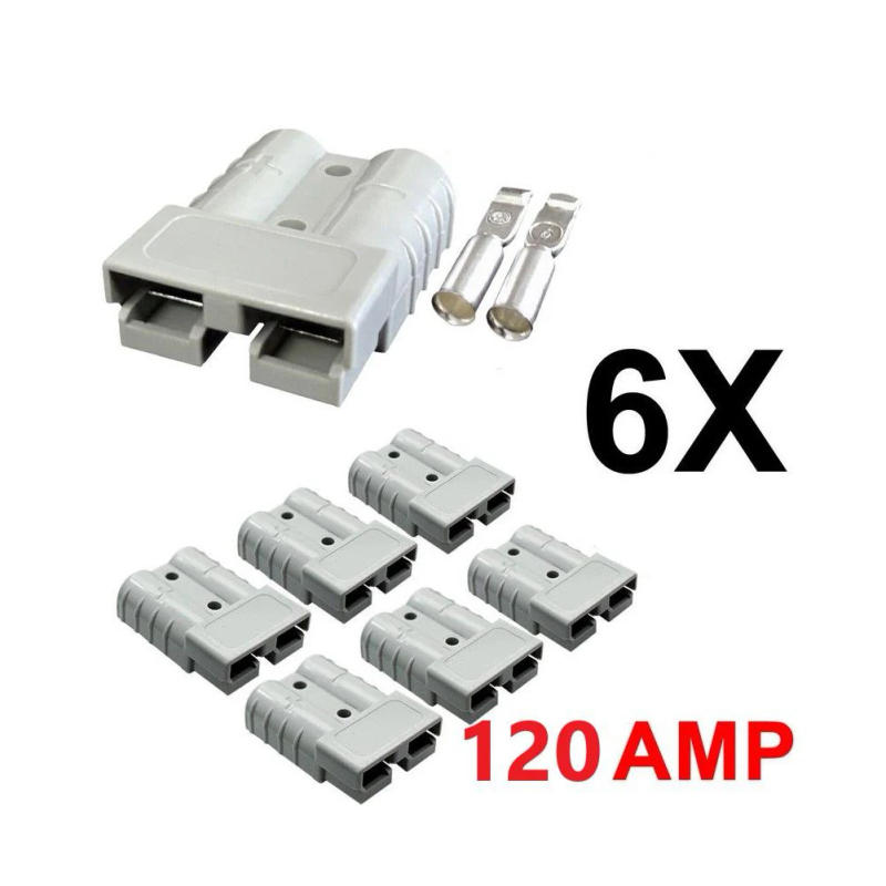 Description Picture 2 of item6Pcs/set 120A 600V FOR Anderson Type Plug Connector Terminals 12-24V 6AWG 150x150x30mm DC Power Tool Wire & Cable Connector