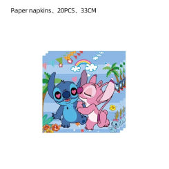 Disney Cartoon new Lilo & Stitch Party Dinner banner Balloon Triangle Flag Blowing Dragon Invitation Card Set