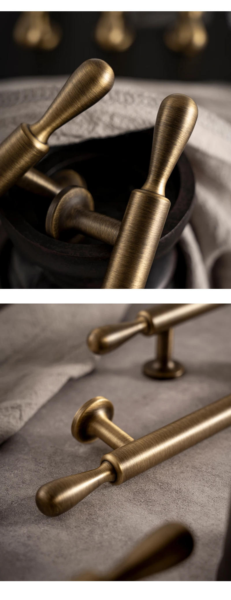 Description Picture 4 of itemSolid Antique Brass cupboard Handle minimalist Furniture Drawer Knobs Hardware Kitchen Cabinet Bronze Retro Pulls