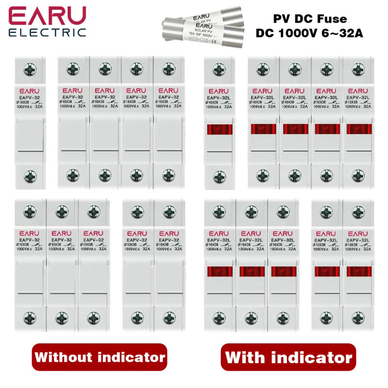 Description Picture 2 of itemDin Rail Solar PV DC Fuse Holders with Indicator Light suitable for 10*38mm DC PV Fuse Link for Solar Photovoltaic System Pro
