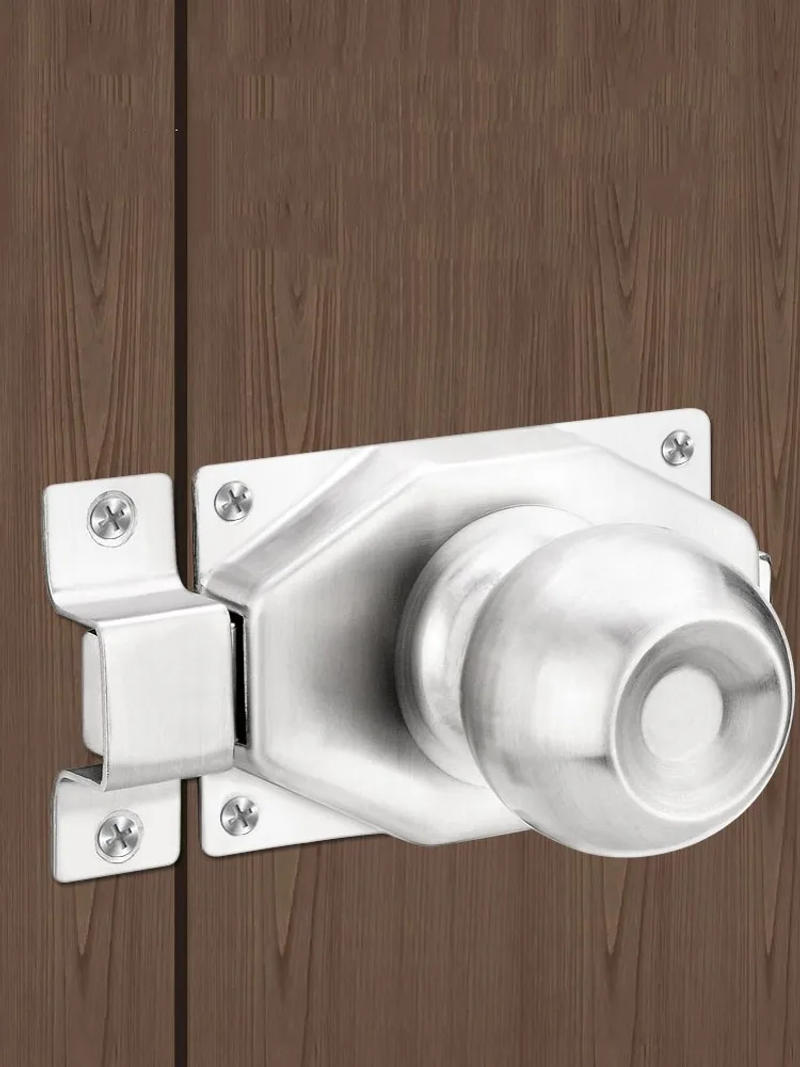 Description Picture 2 of item1Pc 304 Stainless Steel Spherical Door Latch Wood Doors and Windows Latch Indoor Security Door Lock Hasp Bathroom Accessories