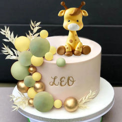 Giraffe Cake Topper Balls Cake Decorations Clay Animal CakeDecoration for WildAnimals Themed Birthday Baby Shower Party Supplies