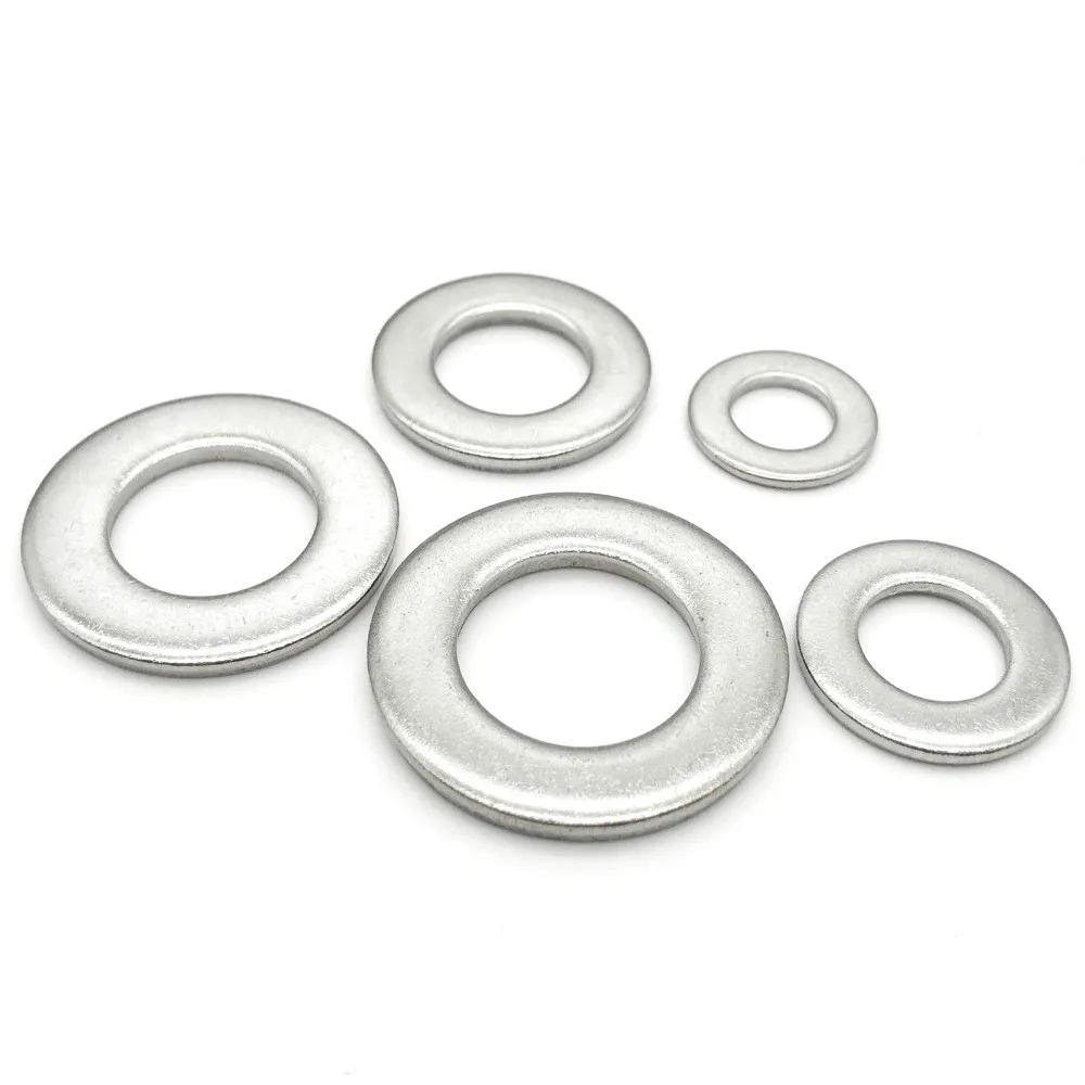Description Picture 3 of item100pc Washers GB97 A2 304 Stainless Steel Flat Washer Plain Gasket Ring for M1.6 M2 M2.5 M3 M4 M5 M6 Screw Bolt Silver Hardware