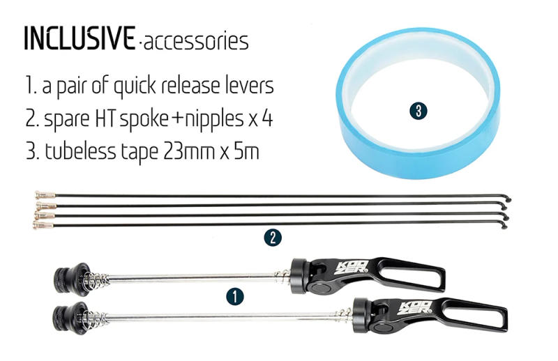 Description Picture 5 of itemCX1800 Front  6-bolt Disc Brake Road CX Gravel Bicycle Wheel 700c 5x100 QR 12x100mm THRU 32H 28 holes Koozer Tubeless Ready Rim