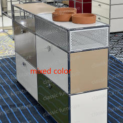 Modular Module Furniture Customized Metal Stainless Steel Cabinet Haller Storage  Sideboard Shelf DIY Living Room