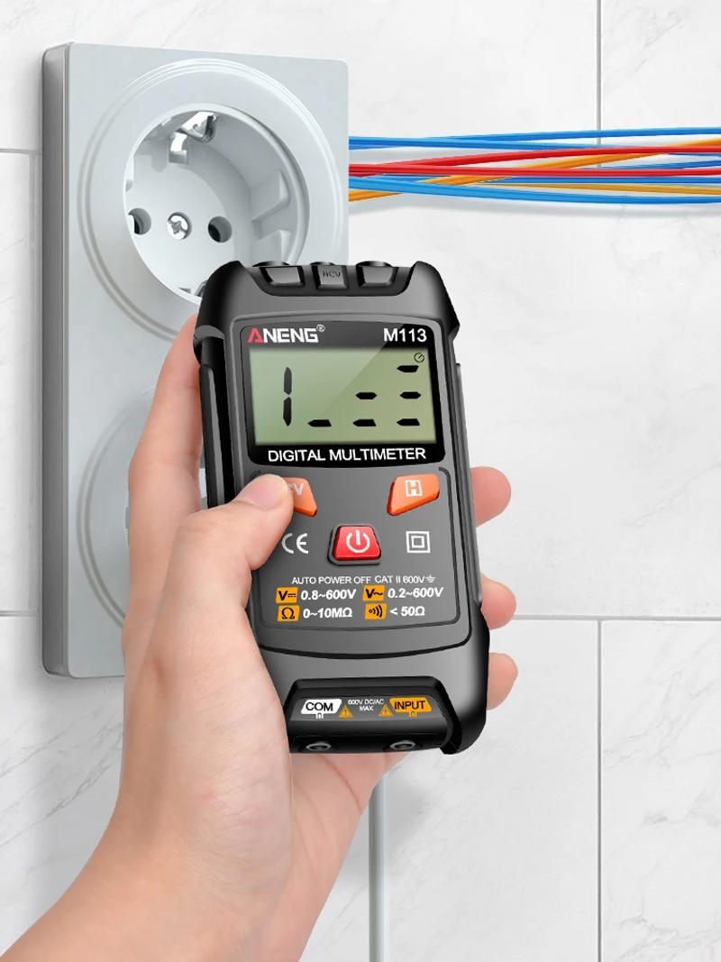 Description Picture 2 of itemANENG M113 Mini Digital Multimeter AC/DC Voltage Meter 1999 Counts Multimetro Ohm NCV Electricity Tools Measuring Instruments