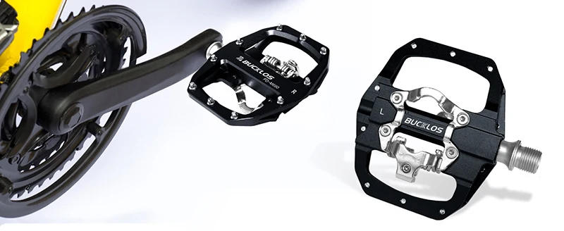 Description Picture 3 of itemBUCKLOS Mtb Pedals for Bicycle Dual Function Mountain Bike Pedal Platform Clip Flat Pedals Fit SPD MTB Bicycle Paddle Bike Part