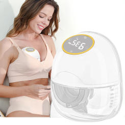 Electric Breast Milk Pumping Machine Handsfree BPA-Free Low Noise 3 Mode 9 Levels Intelligent Sucking Milk Wearable Breast Pump