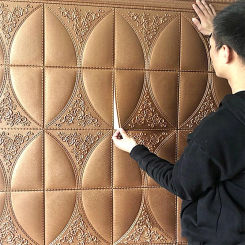 Self-adhesive Wallpaper 3D Three-dimensional Waterproof Soft Bag Background Wallpaper Dormitory Bedroom Decoration Wall Sticker