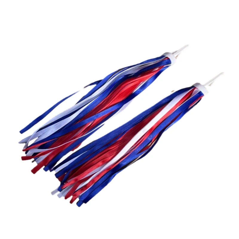 Description Picture 5 of item1 Pair Handlebar Tassels, Scooter Tassels Rainbow for Boys and Girls, Colorful Bike Streamers Set Bicycles Ribbon Grips
