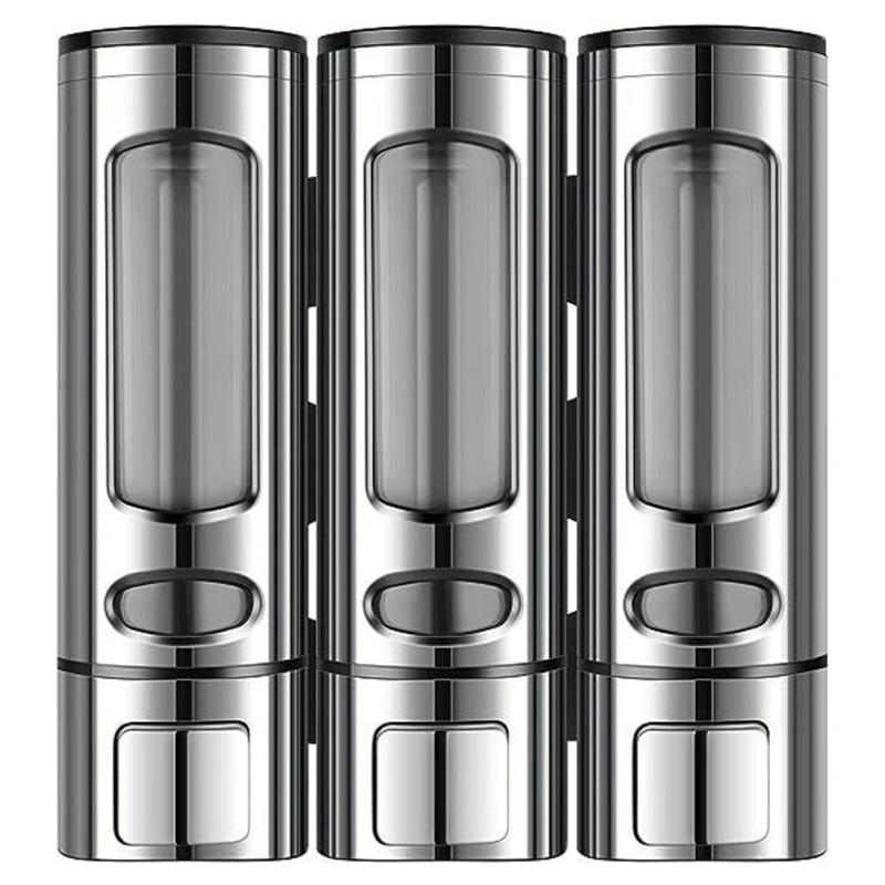 Description Picture 6 of item3 In 1 400ML Soap Dispenser Wall-Mount Shower Bath Shampoo Dispenser Bathroom Accessories Soap And Gel Dispenser