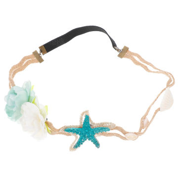 Hair Ties Star Fish Headband Beach Bohemian Shell Flower Stretch Headbands Vacation