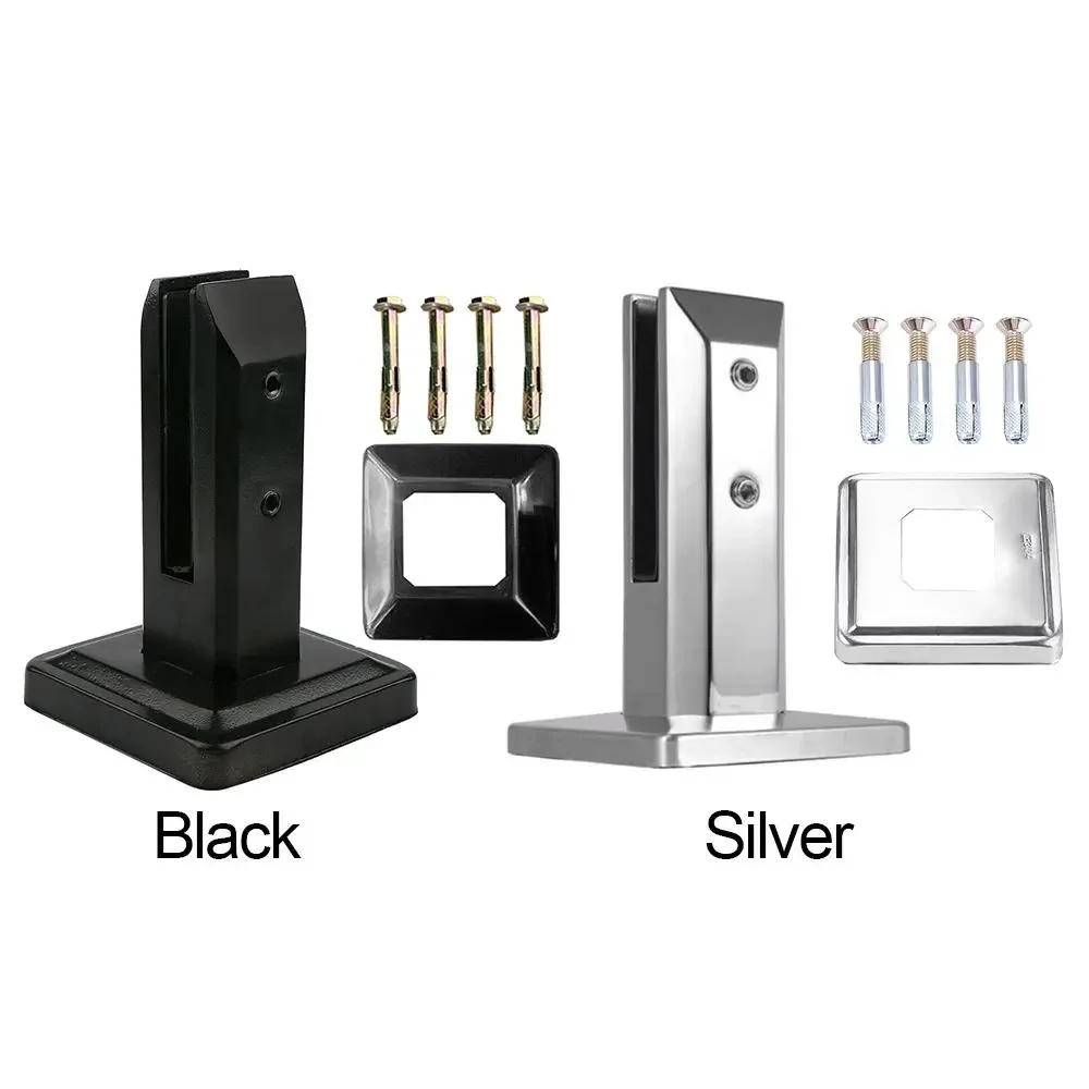 Description Picture 3 of itemStainless steel No punching Railing Floor Stand Pool glass Clip Glass Clamp Railing Accessories Guardrail Bracket