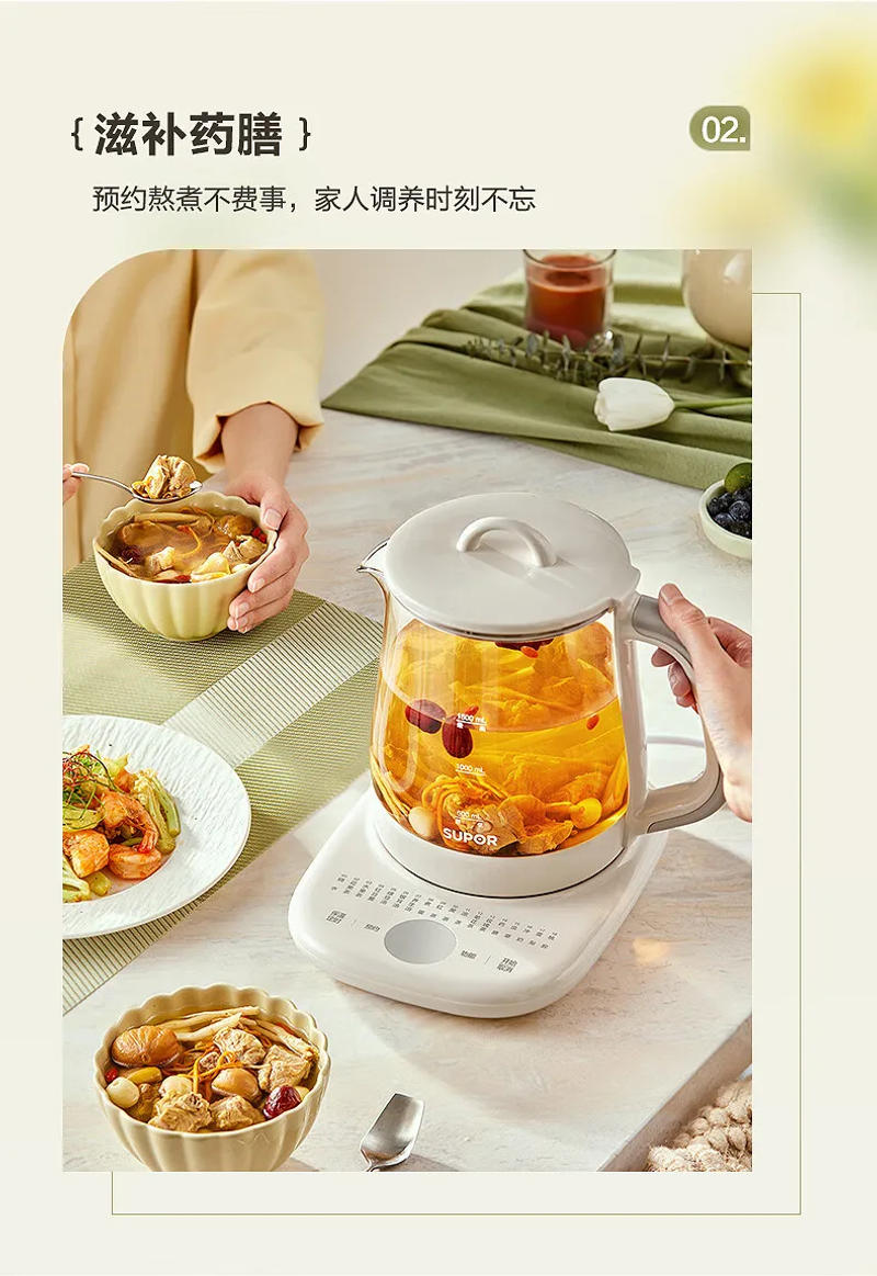 Description Picture 6 of itemSUPOR Electric Kettle 1.5L Temperature Control Water Kettle with Strainer Keep Warm for Office Tea and Coffee SW-15YJ39 220V