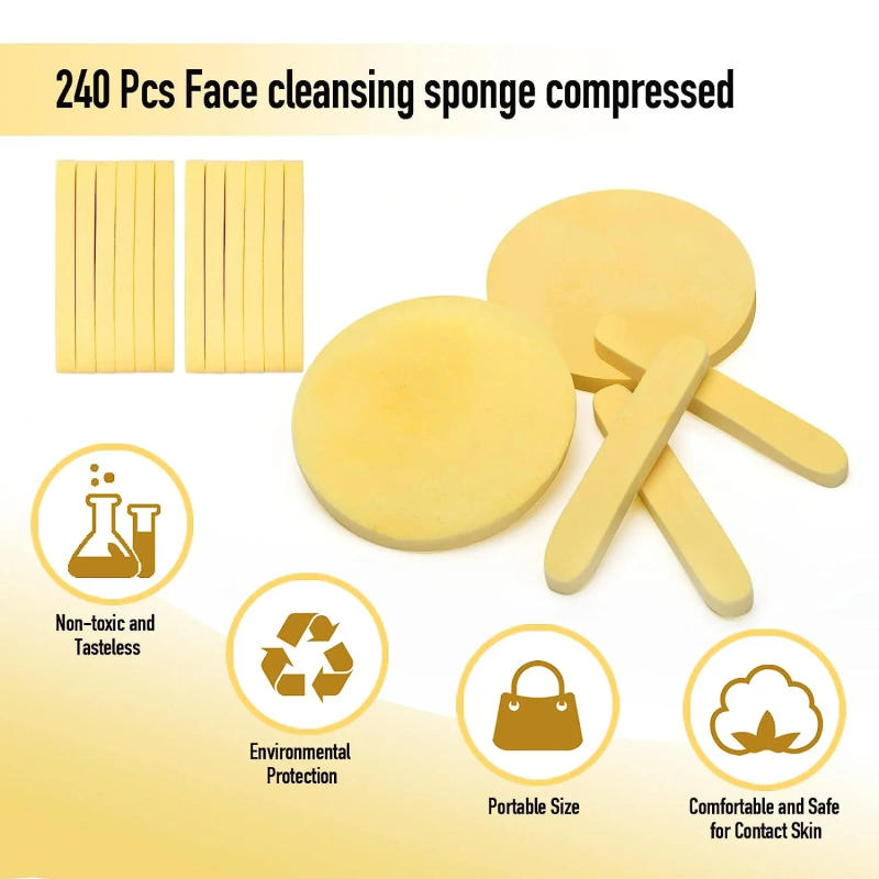 Description Picture 2 of itemCompressed Round Facial Cleansing Sponges Cleaning Brushes Cleanse Tools Makeup Remover Wipes Finger Wholesale Free Shipping