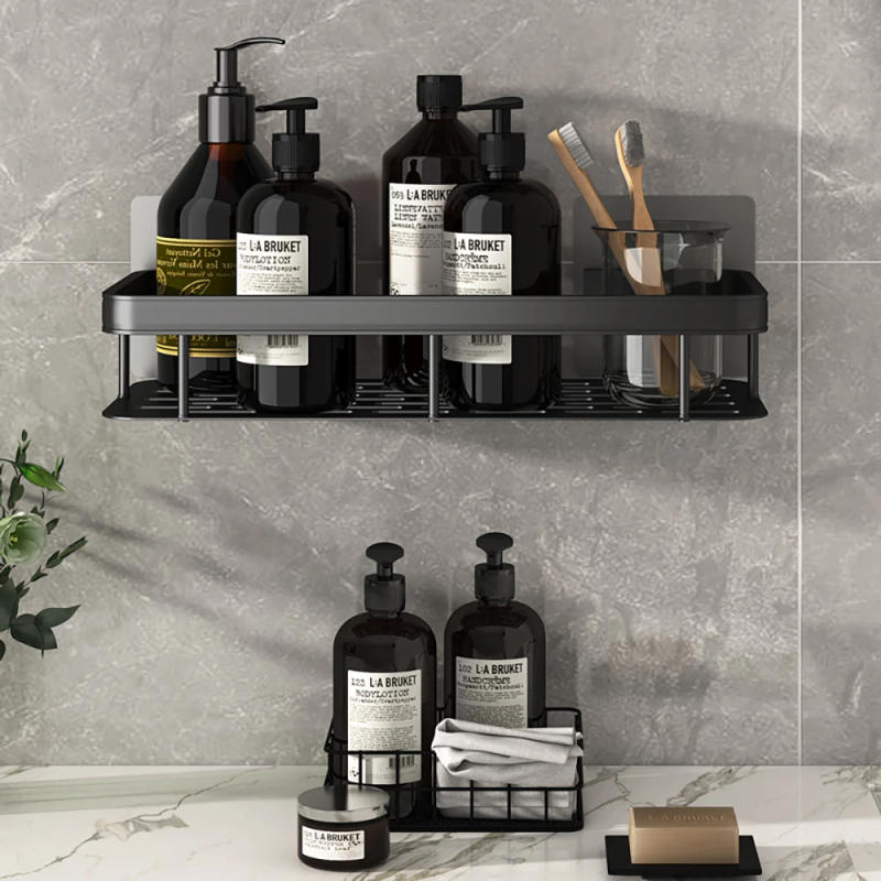 Description Picture 4 of itemWall Hanging Corner Rectangular Rack Bathroom Shelf Towel Rack Shelves Wall Shower  Shampoo Rack No Drill Shelf Tripod