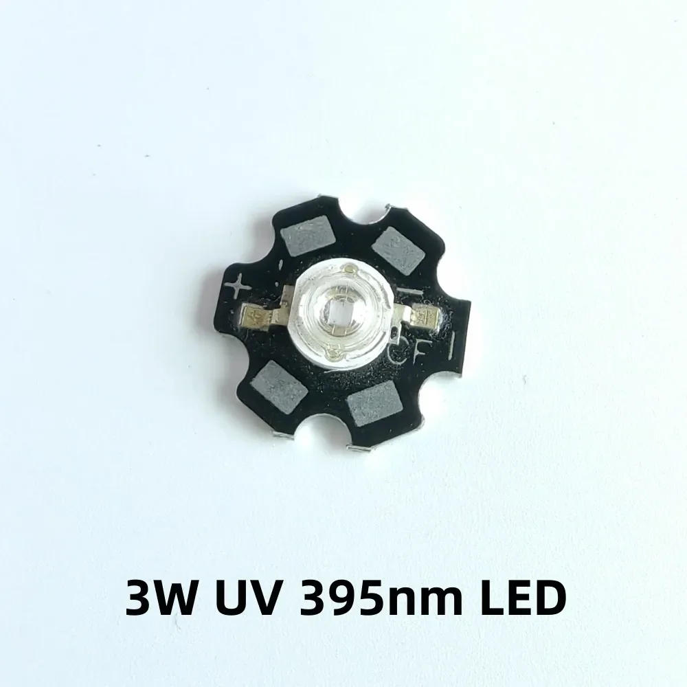 Description Picture 4 of item3W 5W High Power Light UV Purple LED 365nm 375nm 380nm 385nm 395nm 400nm 405nm Ultraviolet Bulbs Lamp Chips With 20mm pcb