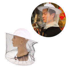 Household Bee Tools And Supplies Beekeeping White Cotton Bee Hat And Veil With Hinged Closure Anti Bee Protective Hat