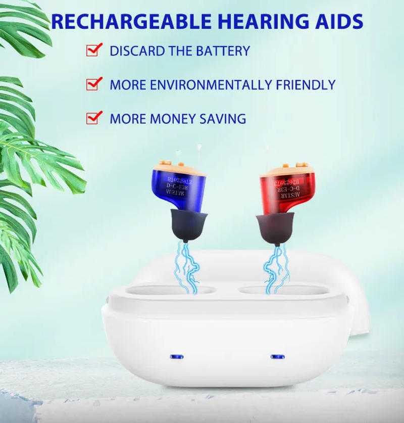 Description Picture 2 of itemHearing Aids Rechargeable Hearing Aid CIC Sound Amplifier High Power Ear Device For Elderly Deafness Wireless Audífonos