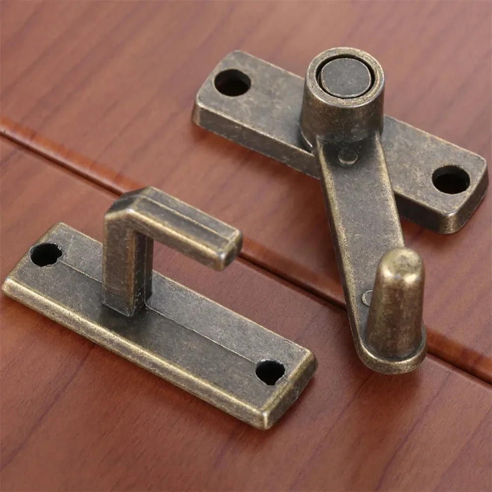 Description Picture 5 of item1set Bronze Sliding Window Door Lock Handle Metal Door Latch Guard Latch Bolt With Screws Home Safety Chain Door Home Hardware
