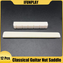6Pair 6 String Natural Bone Calssical Guitar Bridge Saddle and Nut Classical Guitar Instrument