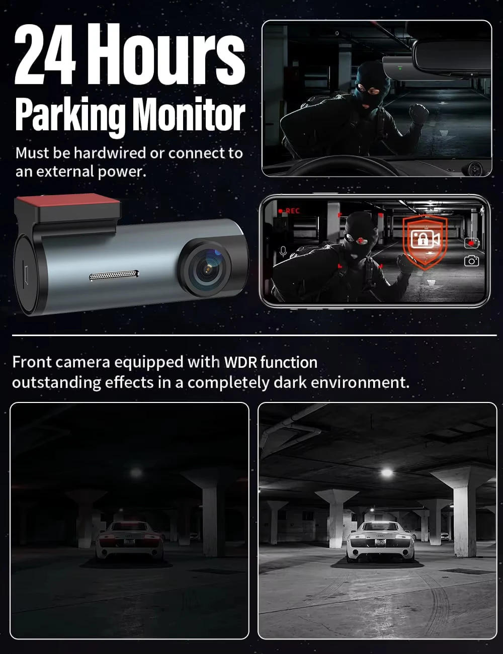 Description Picture 6 of item4K WiFi Car DVR Dash Cam GPS Camera 2K HD Mini Car Cam 24H Parking Monitor APP Control Car Driving Video Recorder Gps Dashcam