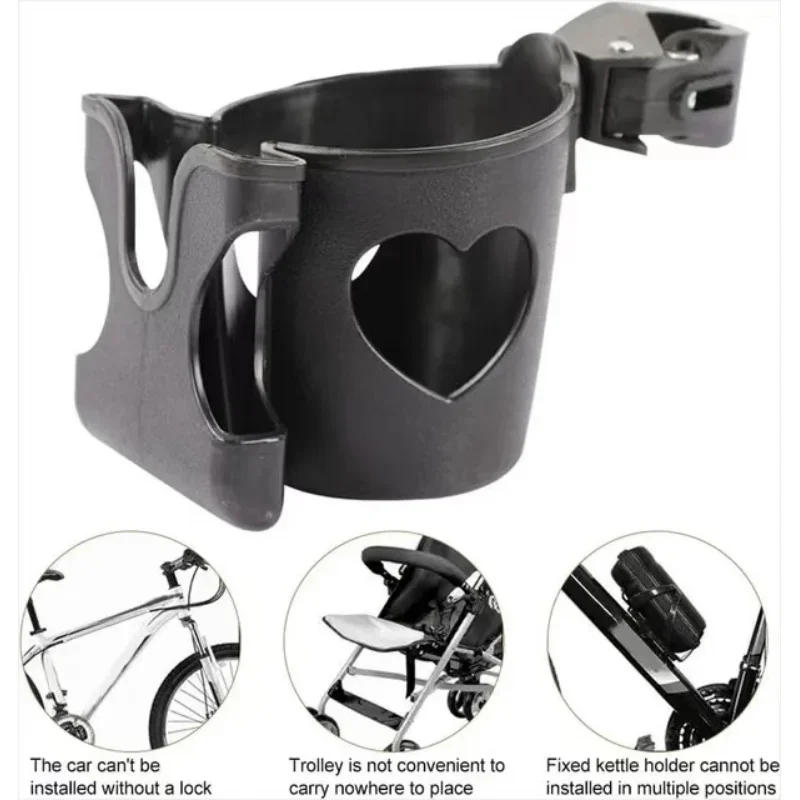 Description Picture 2 of itemStroller Cup Holder Phone Holder 2-in-1 Stroller Phone Milk Bottle Holder For Pram Pushchair Wheelchair Accessories
