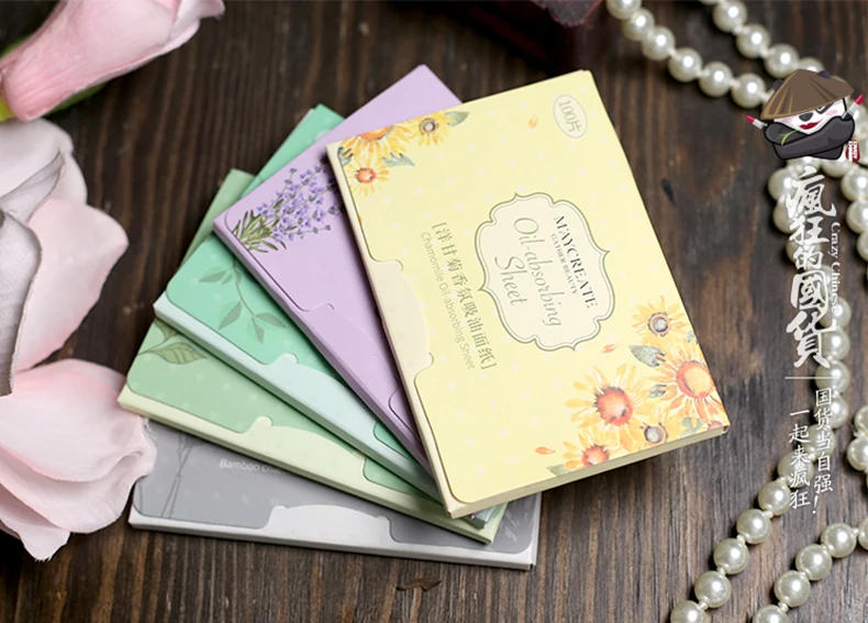 Description Picture 4 of item300pcs/box Portable Facial Oil-Absorbing Papers Oil Blotting Sheets Oil Control Face Skin Care Tools for Men and Women Green Tea