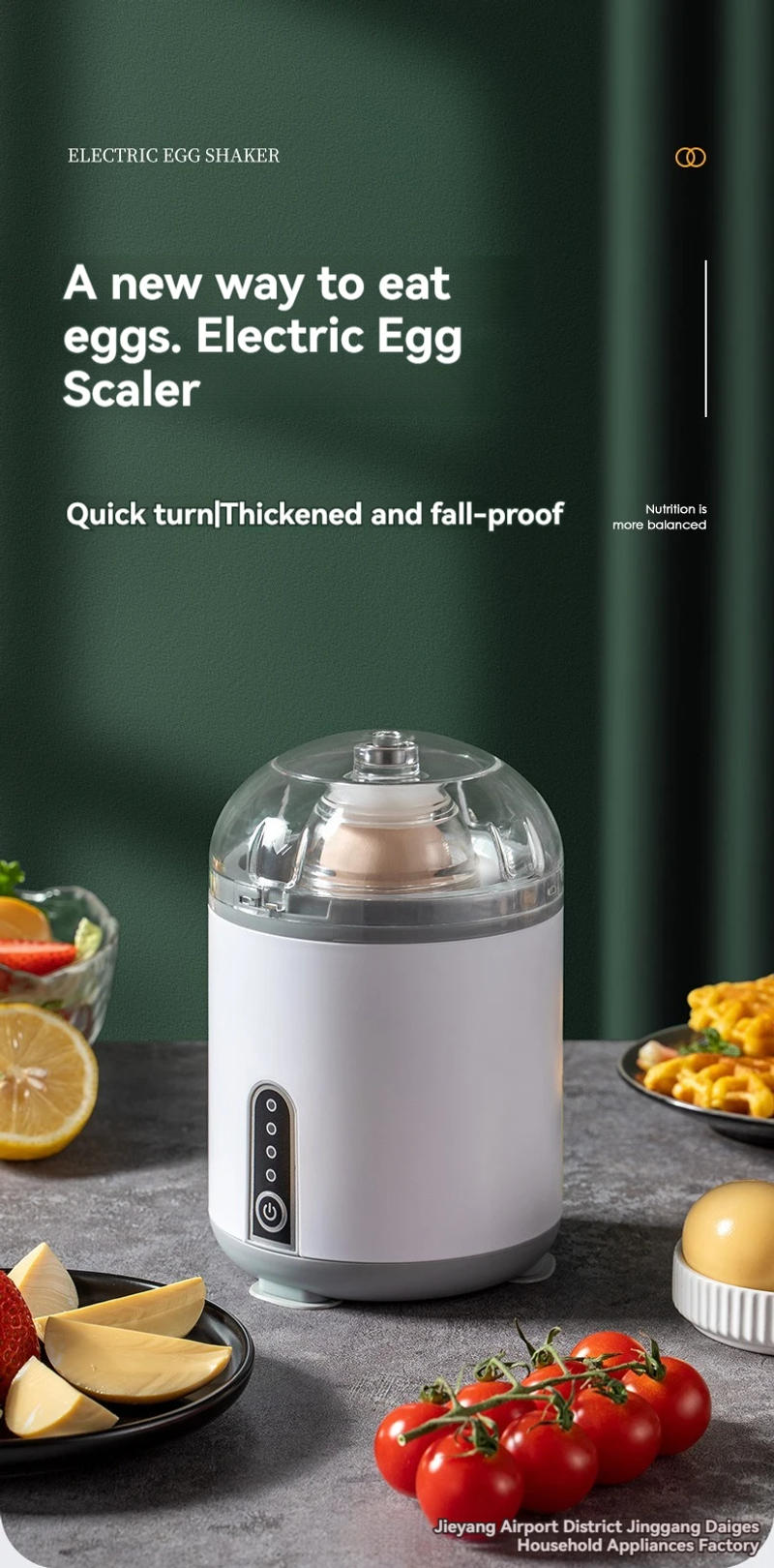 Description Picture 4 of itemIconic Brand-mijia Electric Egg Shaker for Mixing Golden Egg, Automatic Stirring, Scrambler, Household Kitchen Gadget, New