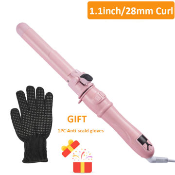 Clipped Curling Iron 1 Inch Professional Hair Curler 25MM Rotating Curling Wand Ceramic Curling Irons Hair Waving Style Tool