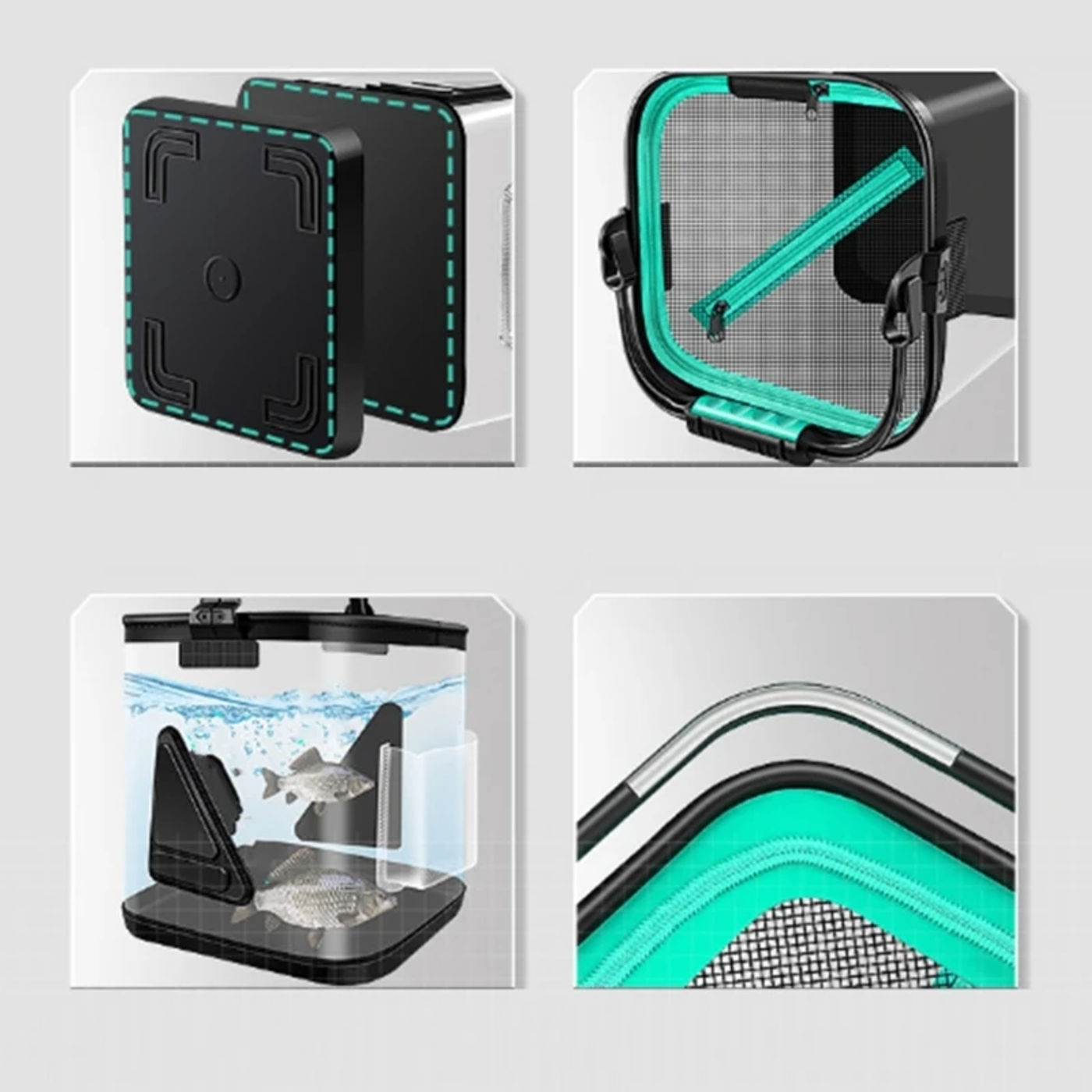 Description Picture 2 of item8/13L Folding Fishing Bucket with Rope Portable Water Tanks Easy to Carry