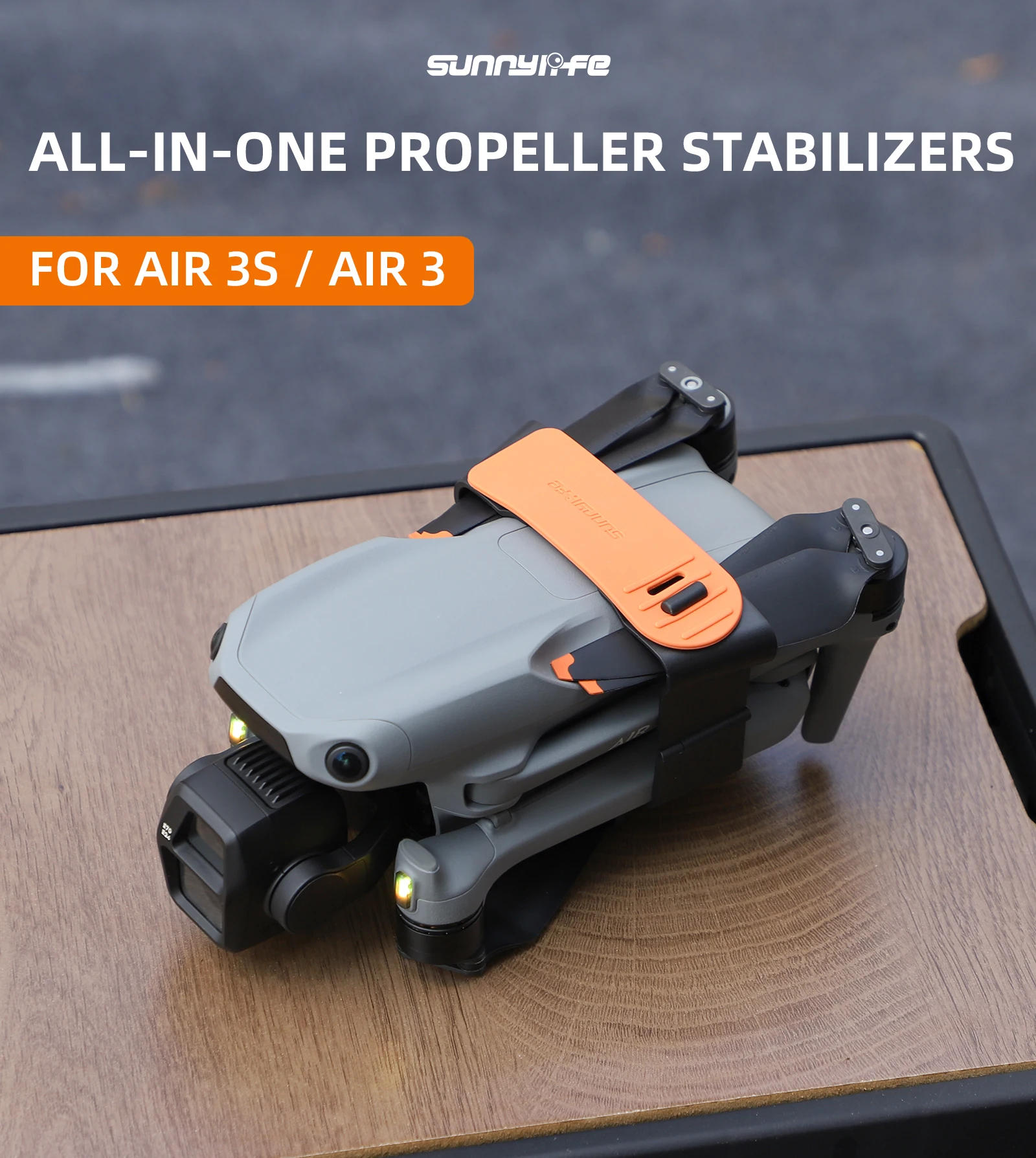 Description Picture 5 of itemAccessories Kit for DJI AIR 3S Propeller Holder Strap RC 2 N3 Controller Silicone Case Landing Gear Motor Guard Lens Cap Filter