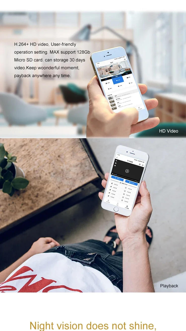 Description Picture 5 of itemMini Smart Camera WiFi Remote Small HD 1080P Wireless Monitoring Ip  Video Night Vision Security Protection Surveillance Cameras