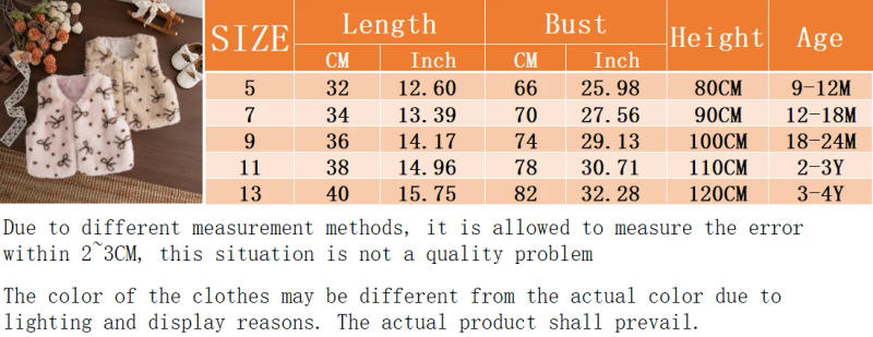 Description Picture 2 of itemBaby Girl Vest Jacket Winter Solid Color Bow Dot Baby Tops Fleece-Lined Warm Baby Girl Jacket Baby Clothing