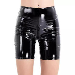 Women'S High Gloss Leather Boxers Panties Sexy Zipper Open Shorts Underwear Onlyfans Underwear Ropa De Mujer Dropshipping