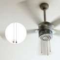 2 Pcs Electrical Light Fan Pendant The Chain Chandelier Bulbs Red Zinc Alloy Ball Ceiling Pulls