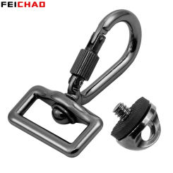 Camera Tripod 1/4" Screw Connecting Adapter Carabiner Hook Quick Release Set for Canon Nikon Sony DSLR Shoulder Sling Strap Belt