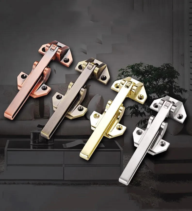 Description Picture 2 of itemZinc Alloy Security Door Chain Interior Security Door Hasps High Quality Cabinet Window Latches Household Door Lock with Screw
