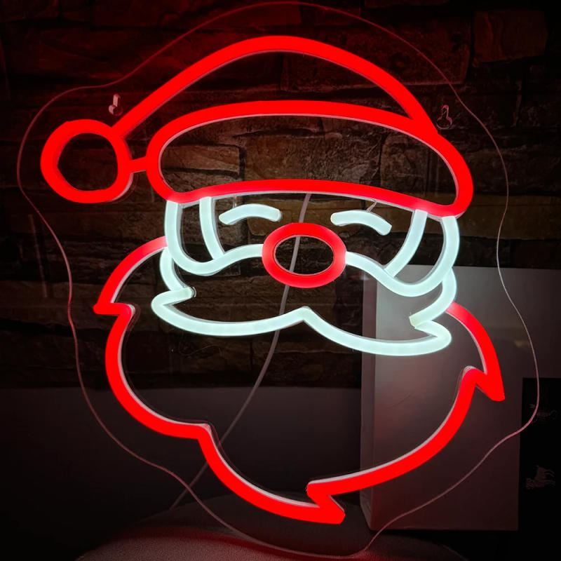 Description Picture 2 of itemSanta Claus Neon Signs For Wall Decor Art LED Lights Christmas Room Decoration For Party Home Bedroom Bar Club Navidad Lamp Sign